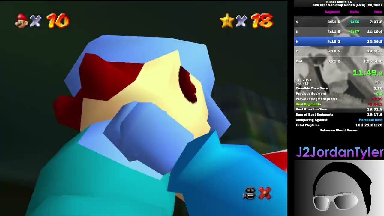 1:24:27 | Super Mario 64 RANDOMIZER - 120 Star [Non-Stop, Random Seed, Normal Difficulty]