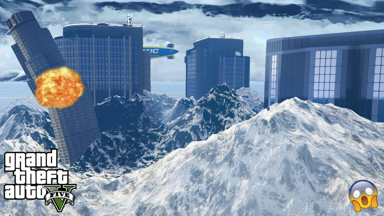 GTA 5 - The BIGGEST TSUNAMI EVER Floods Los Santos (natural disaster)