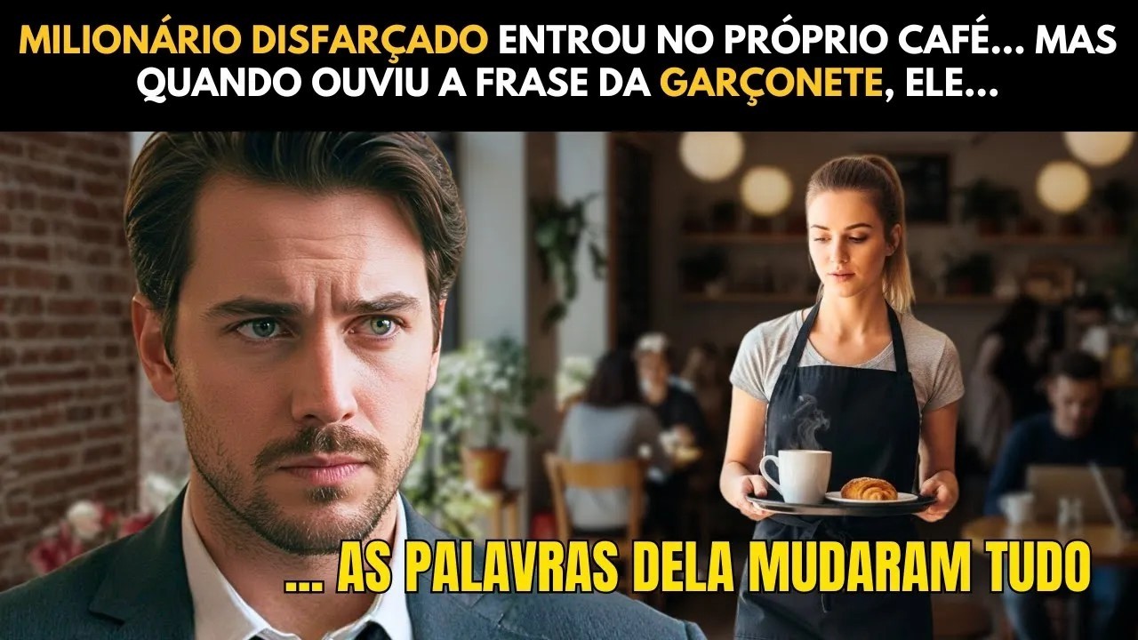 MILIONÁRIO DISFARÇADO ENTROU NO PRÓPRIO CAFÉ... MAS QUANDO OUVIU A FRASE DA GARÇONETE, ELE...