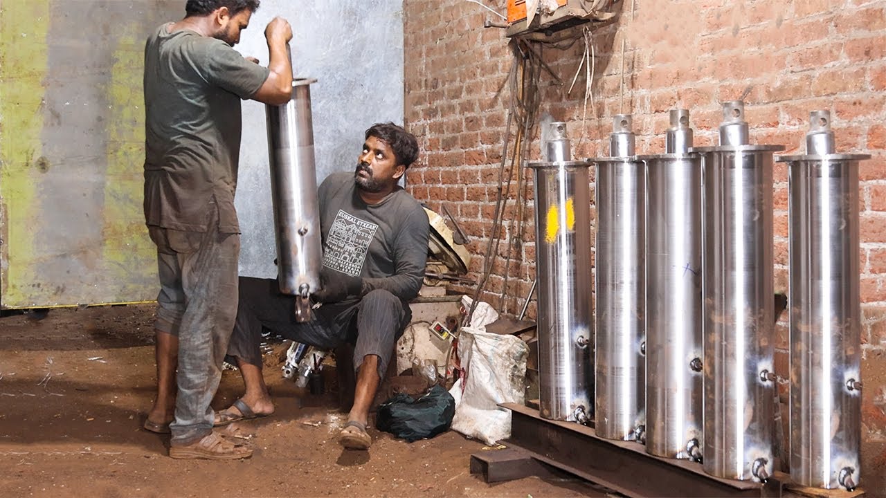 50-Year-Old Factory Turns Scrap Pipes into Powerful Hydraulic Jacks
