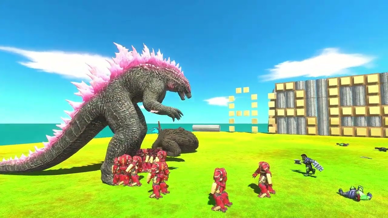 Kong x Team HULK vs Evolved Godzilla - Animal Revolt Battle Simulator