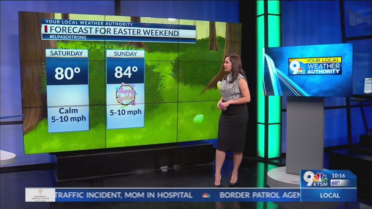 Monica delivers the weather at 10 on April 6.