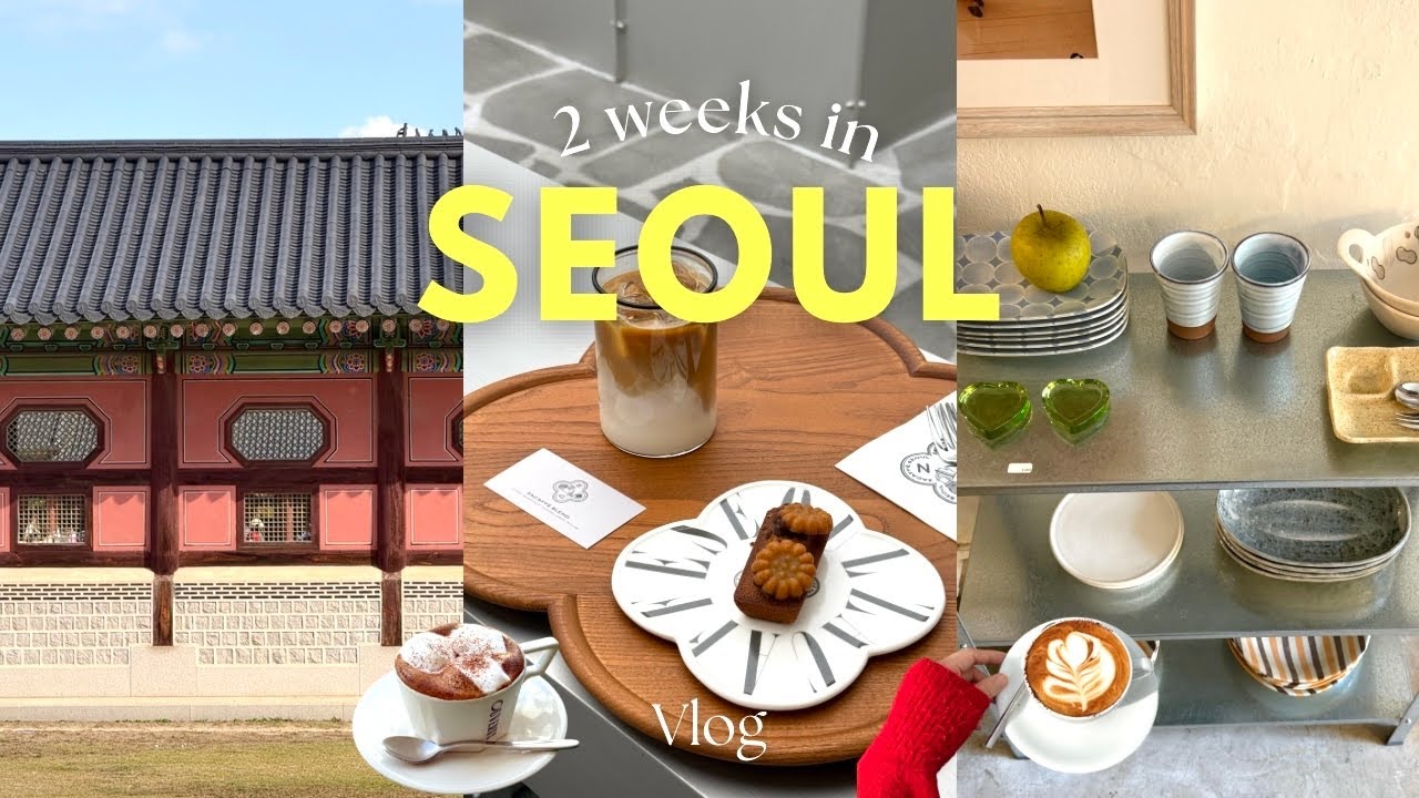 서울 브이로그🇰🇷💗 서울 핫한 카페&베이커리들 추천, 소품샵투어 Sinon&wtmh🥣 한강 치킨스팟, 서울에서 산것들💌