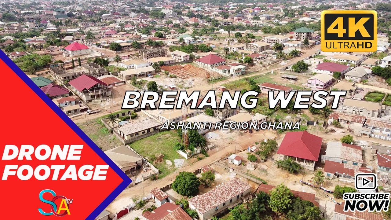 DRONE FOOTAGE - BREMANG WEST, KUMASI (4K)
