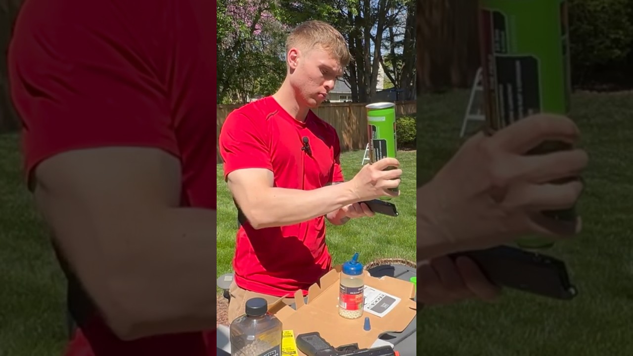 Filling my Glock pistol with green gas! #airsoft #airsoftnation