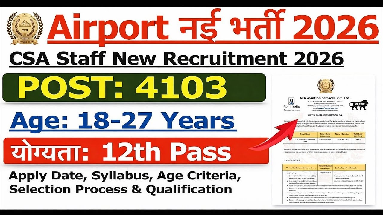 Air India Recruitment 2026 | Air Post भर्ती 2026 | Airport New Vacancy 2026 | Air India Job Vacancy