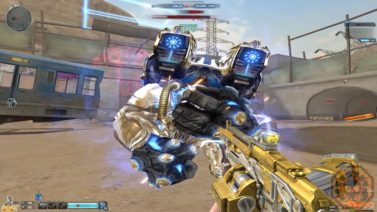 【CF】 Cross Fire China || 7 AK47-Conqueror Buster vs BOSSes on Crater Renewal Nightmare !