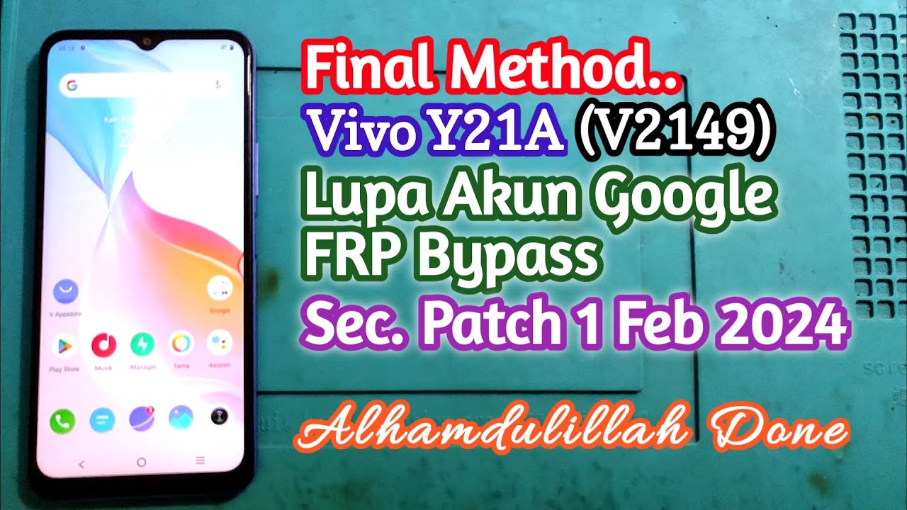 Servis Vivo Y21A V2149 Lupa Akun Google FRP Bypass || Step By Step Sampai Done || Alhamdulillah Done