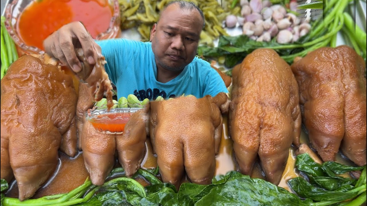 คากิพะโล้ตีนหมูพะโล้กินคำใหญ่ๆยัดเต็มปากเต็มคำเปื่อยๆละลายในปาก | อิแอบแซบ