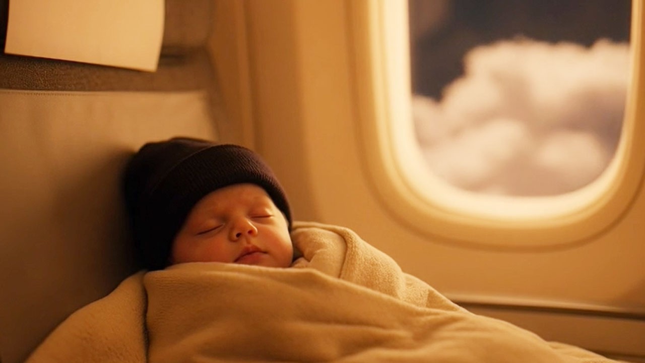 Airplane White Noise for Babies ✈️ Sleep Music for Deep Calm Night