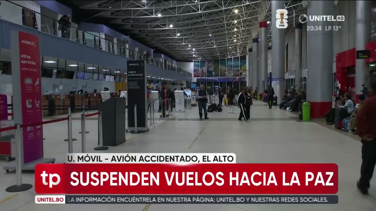 Vuelos cancelados producto del accidente aéreo en El Alto genera perjuicio a varios pasajeros