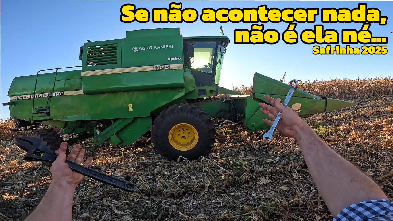 Primeiro dia colhendo o milho safrinha do vizinho (roçavlog)