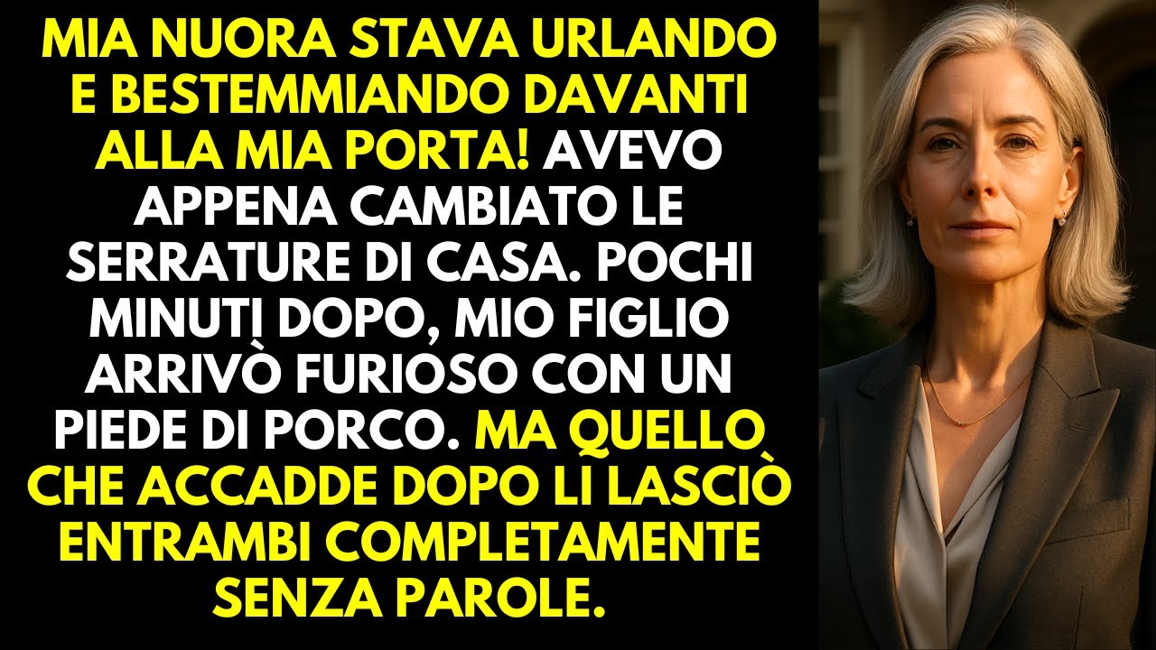 Mia nuora prendeva a pugni la porta, urlando, quando mio figlio è arrivato di corsa col piede porco