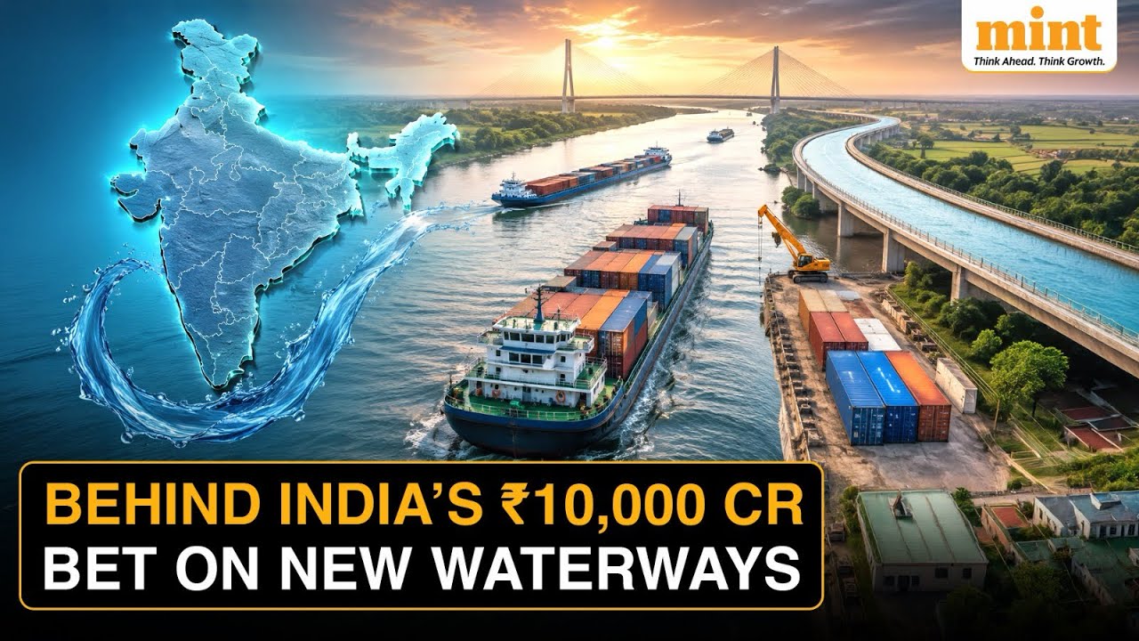 India Plans ₹10,000-Crore Push To Build New Waterway Freight Corridors