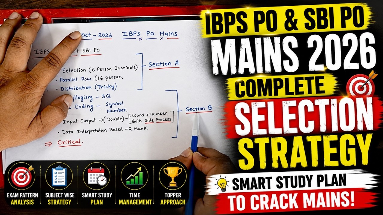 IBPS PO & SBI PO Mains 2026 | Reasoning Complete Mains Strategy & Study Plan by Rohit Sir