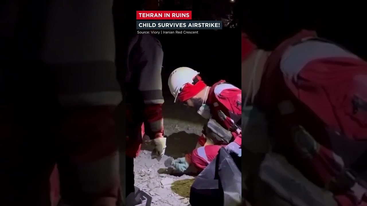 Rescuers Pull Child Alive From Tehran Rubble After Airstrike Collapses Building | VERTEX