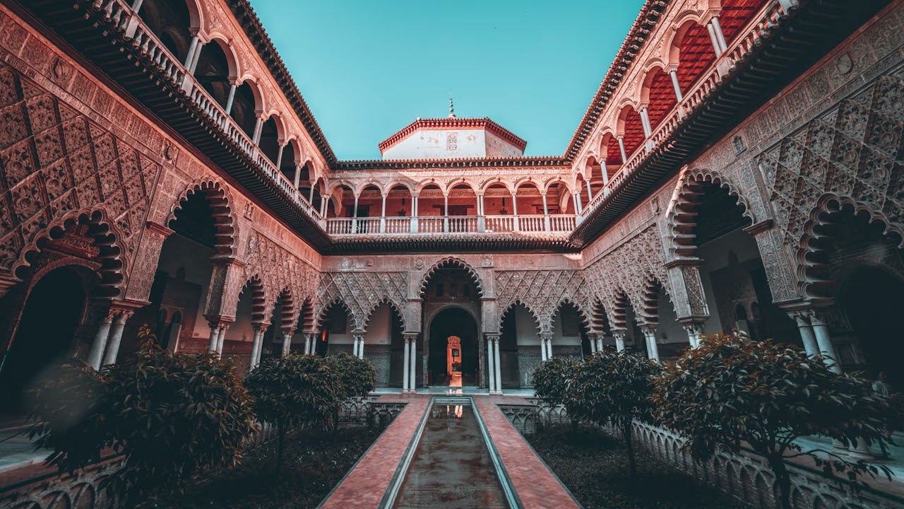 Spanish Architecture Ambience with Relaxing Flamenco Music for Studying, Relaxing, Sleeping -10Hours