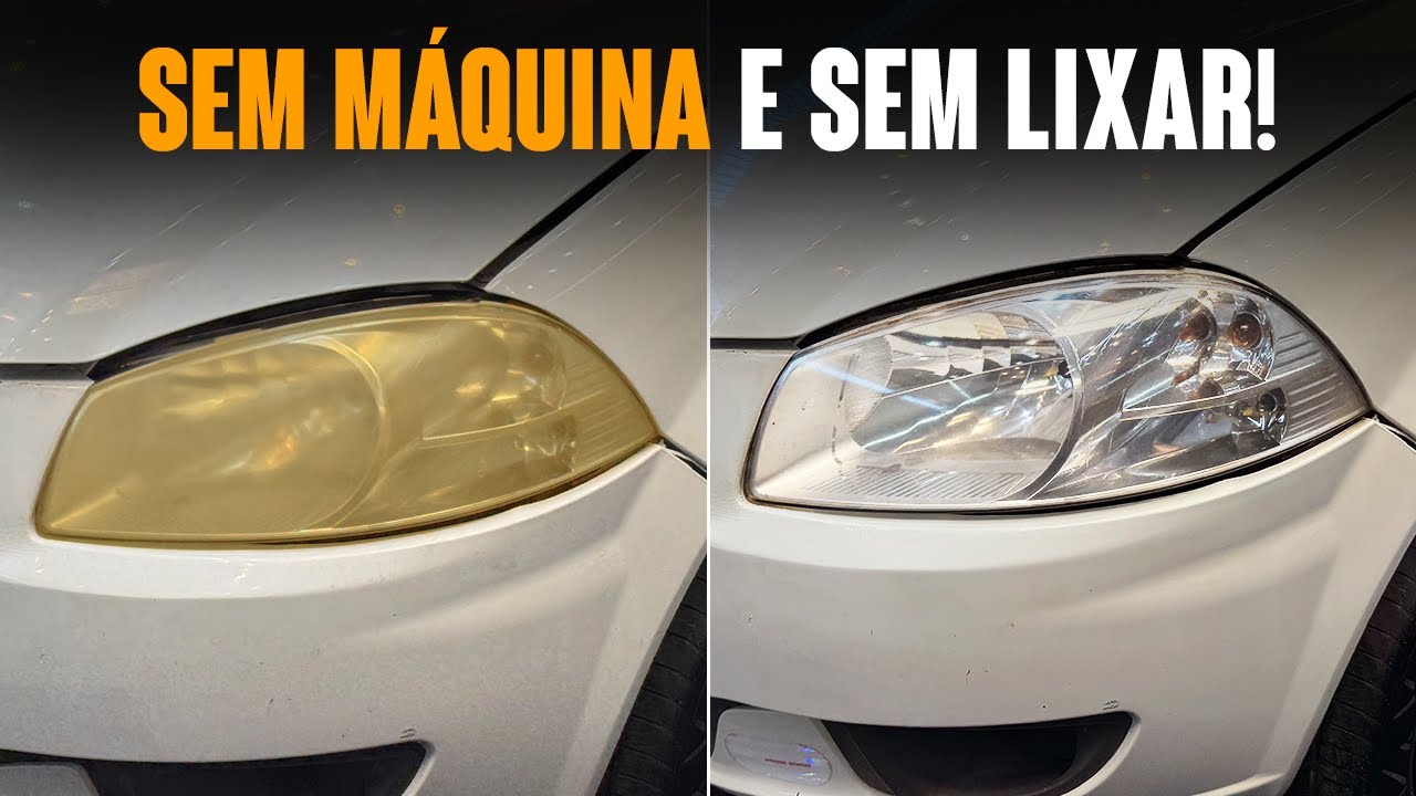 Como TIRAR O AMARELO DO FAROL sem lixar e sem máquina! (Passo a Passo)