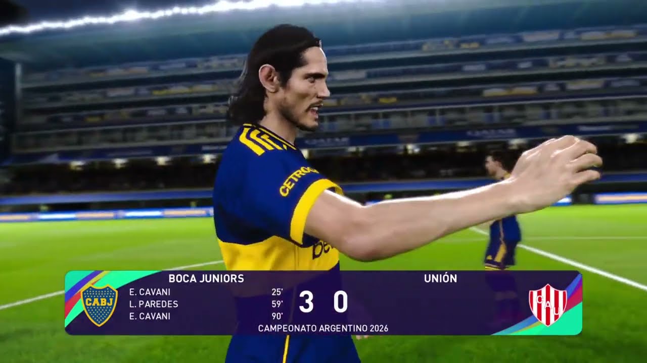 Boca Juniors 3x0 Unión - 1ª Rodada / Campeonato Argentino 2026 * eFootball™ 2026