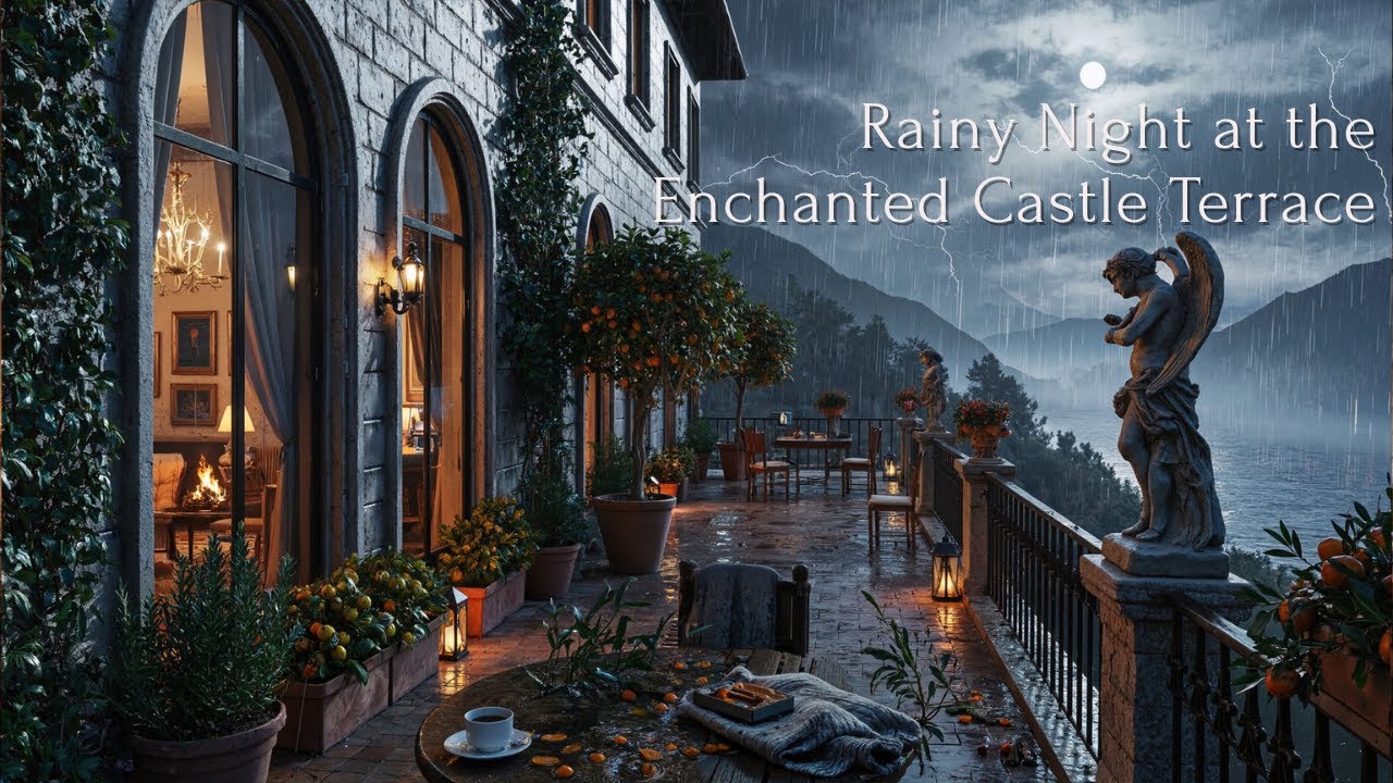 Medieval Ambience – Rainy Night with Thunder in an Old Castle for Deep Relaxing Sleep