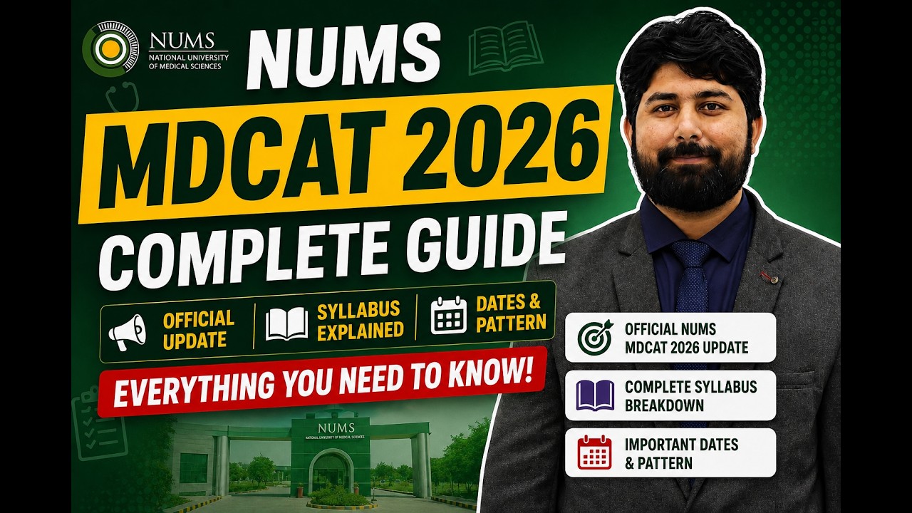 NUMS MDCAT 2026 Official Notification | Syllabus, Dates & Preparation