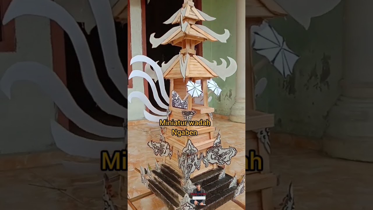 Miniatur wadah ngaben,dibuat oleh tukang muda masih sma#shorts