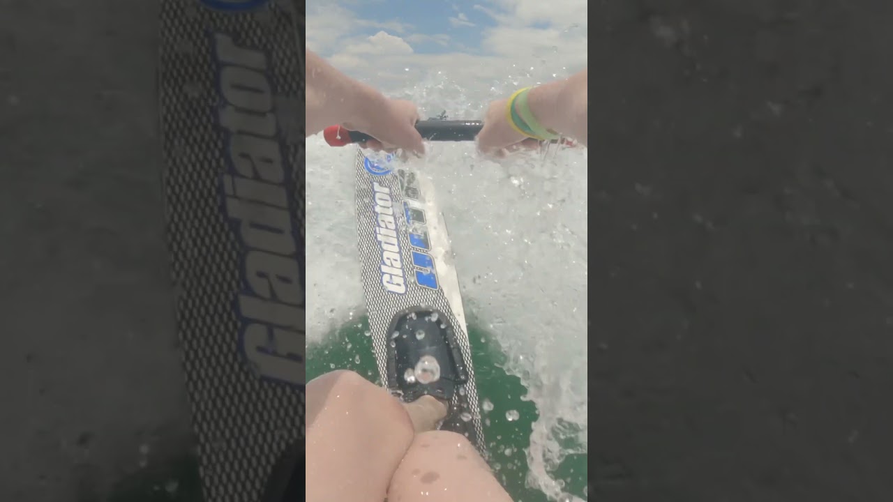 Slalom water skiing #summer #subscribe #trending #watersport #waterskiing