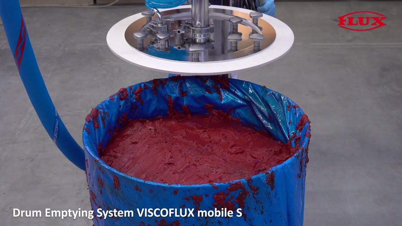 VISCOFLUX mobile S - Drum Emptying System - Pumping tomato puree