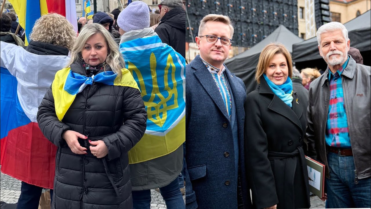 Українці в Чехії дякують президенту Petru Pavlovi та   громадянам Чехії. Praha Prague.