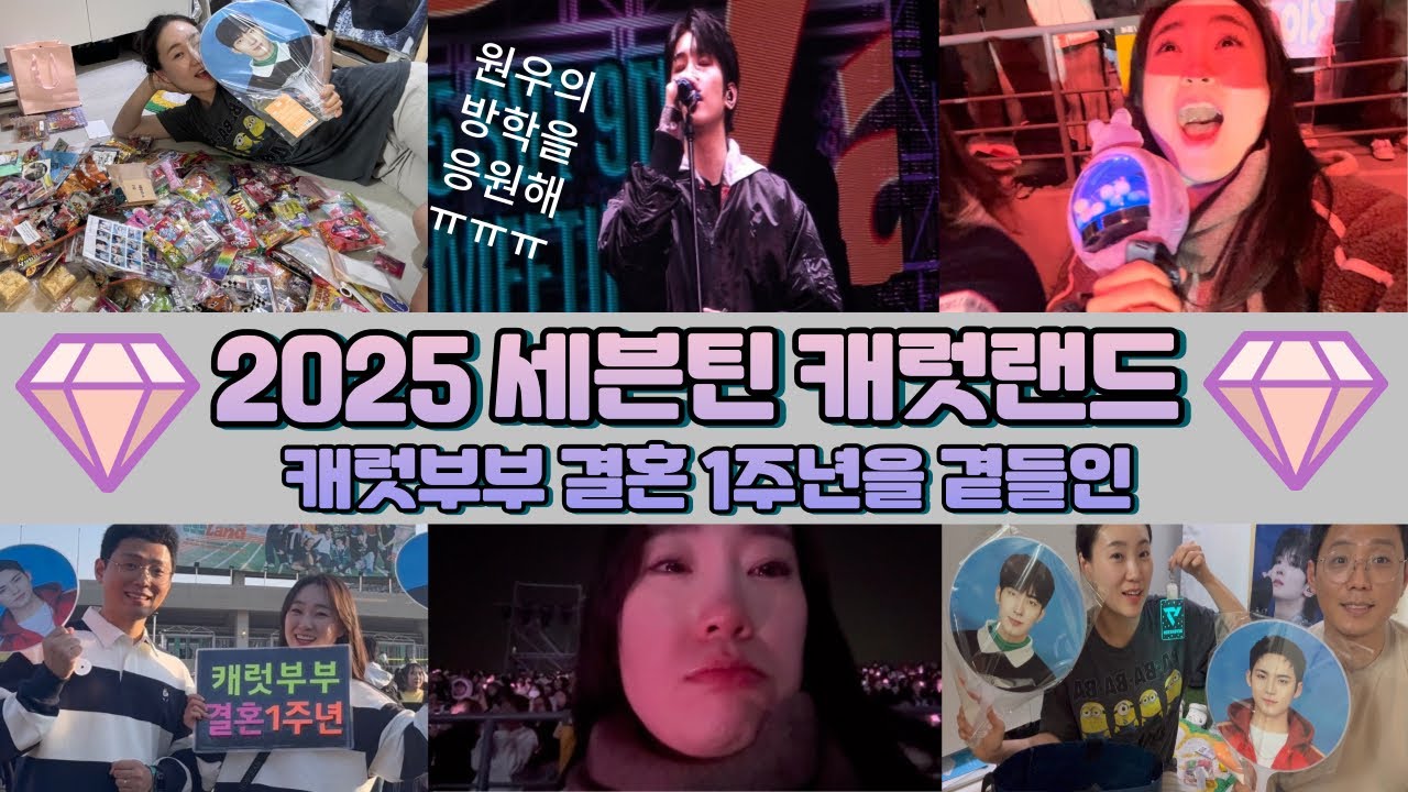 [캐럿로그💎]2025캐럿랜드 희노애락🏝️/원우방학식🐈‍⬛/캐럿부부결혼1주년💍