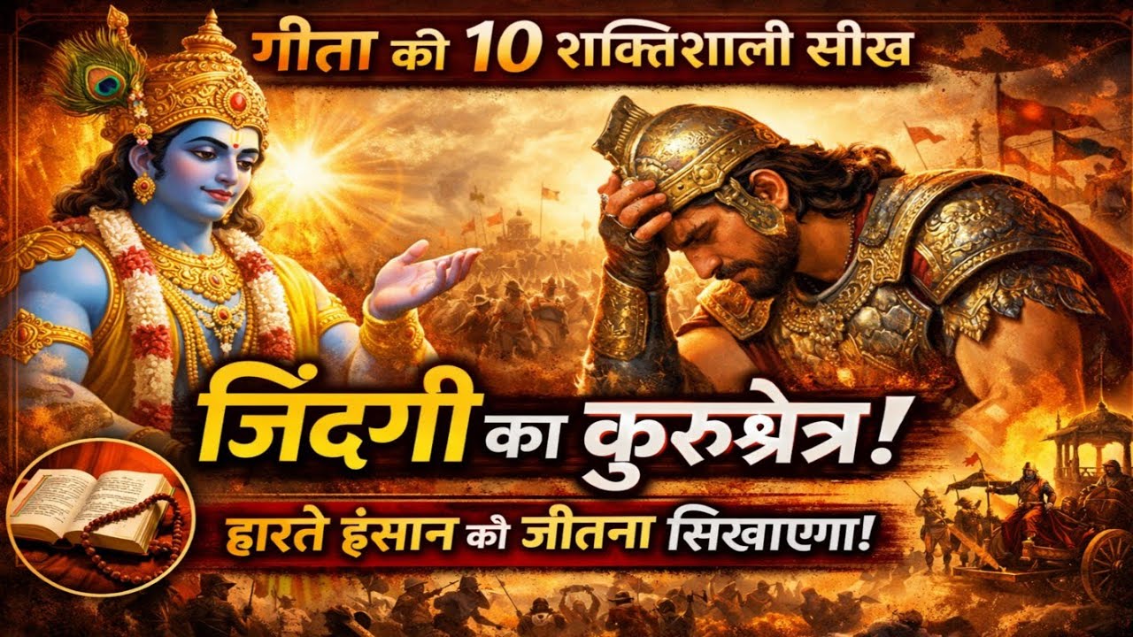 गीता की 10 शक्तिशाली सीख जो हारते इंसान को जीतना सिखा दे | Bhagavad Gita Life Lessons