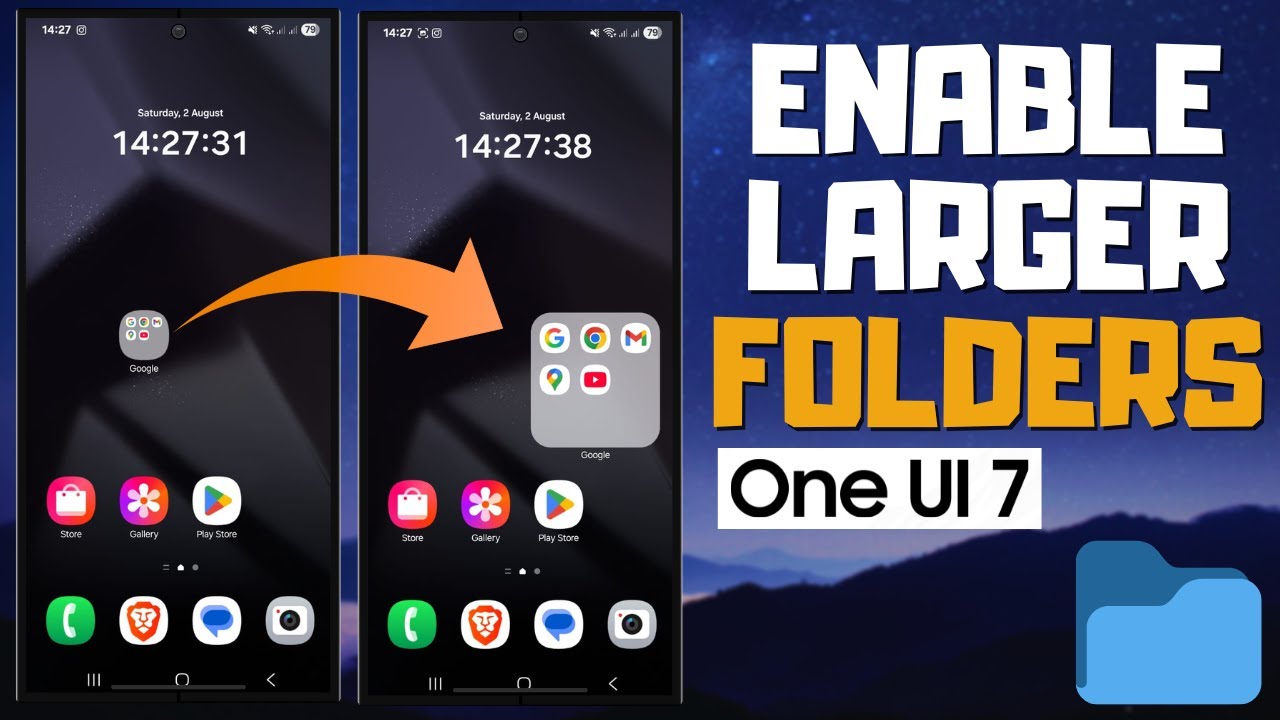 How to Make App Folders Bigger on Samsung Galaxy (ONE UI 7 UPDATE)