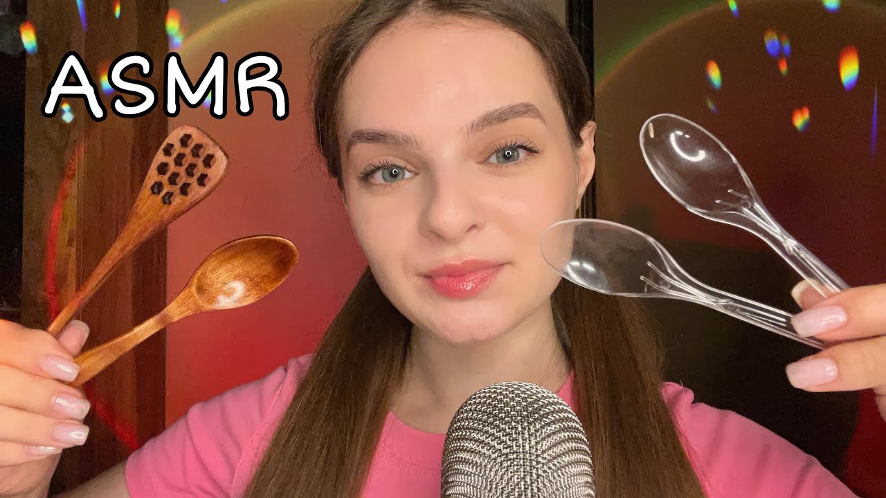 ASMR💫Eating with Wooden Spoon🥄+ Plastic Spoon on Mic | 3 Spoon Sounds, Mouth Sounds