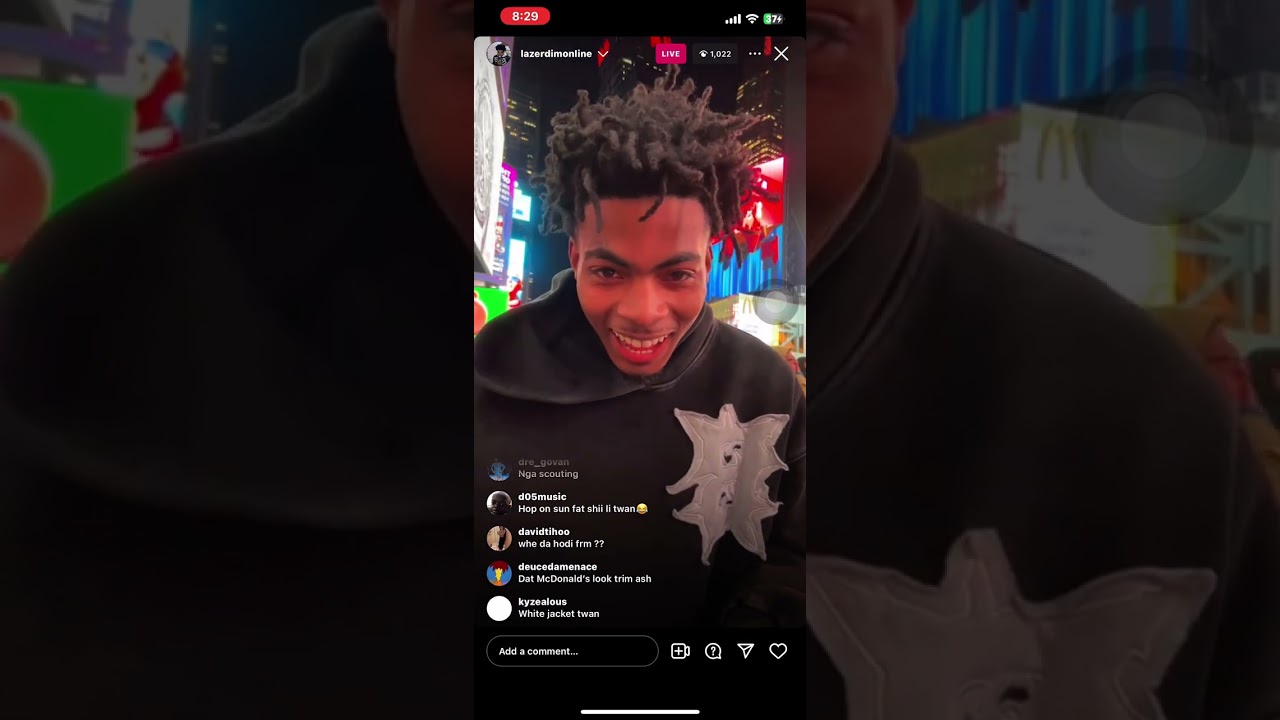Lazer Dim 700 🔴IG Live Back In NYC Wigan Aht😂 Pt1
