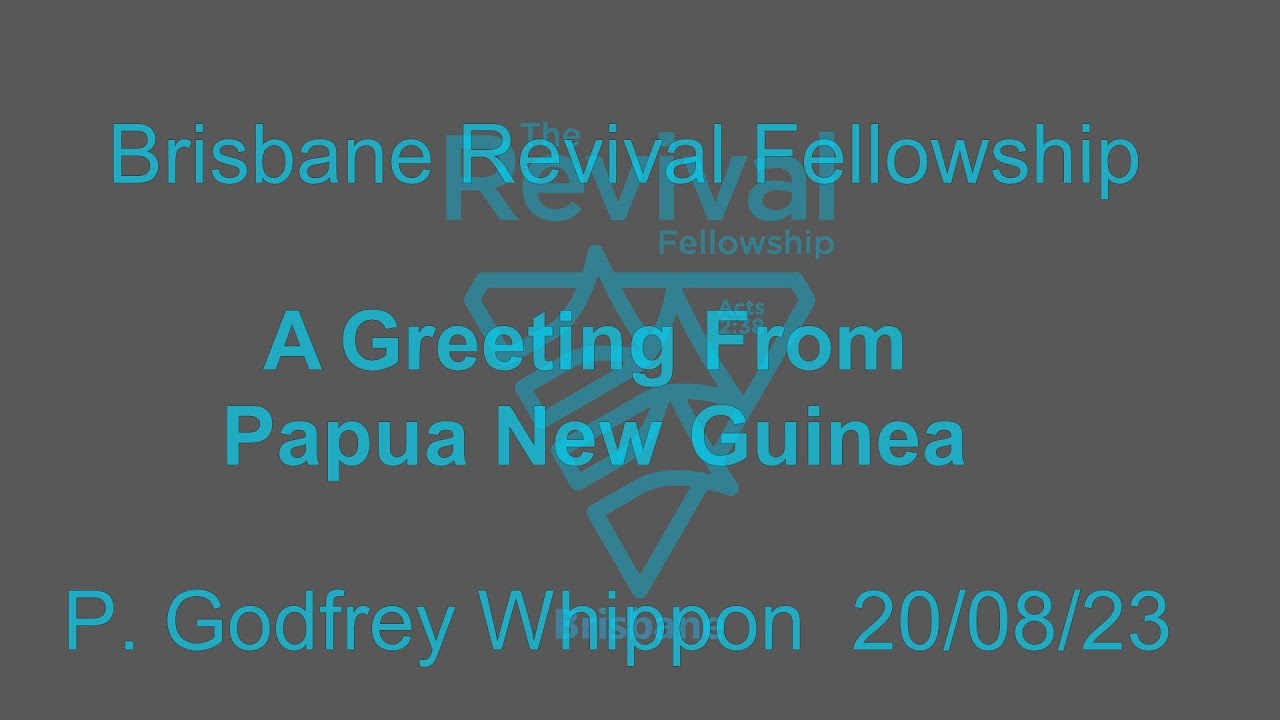 A Greeting By Pastor Godfrey Wippon And A Mini Concert