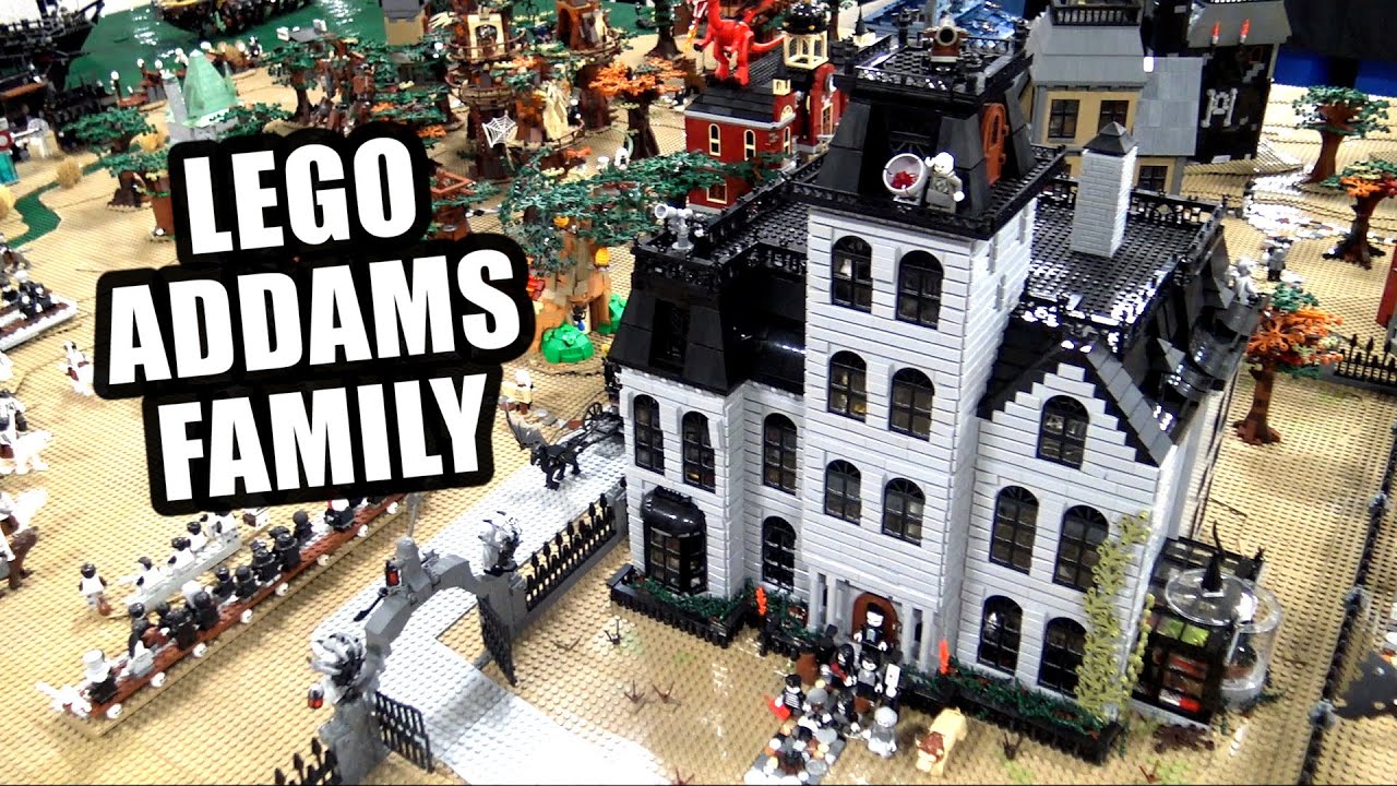 Huge LEGO Addams Family City with Graveyard, Forrest, Carnival & More!