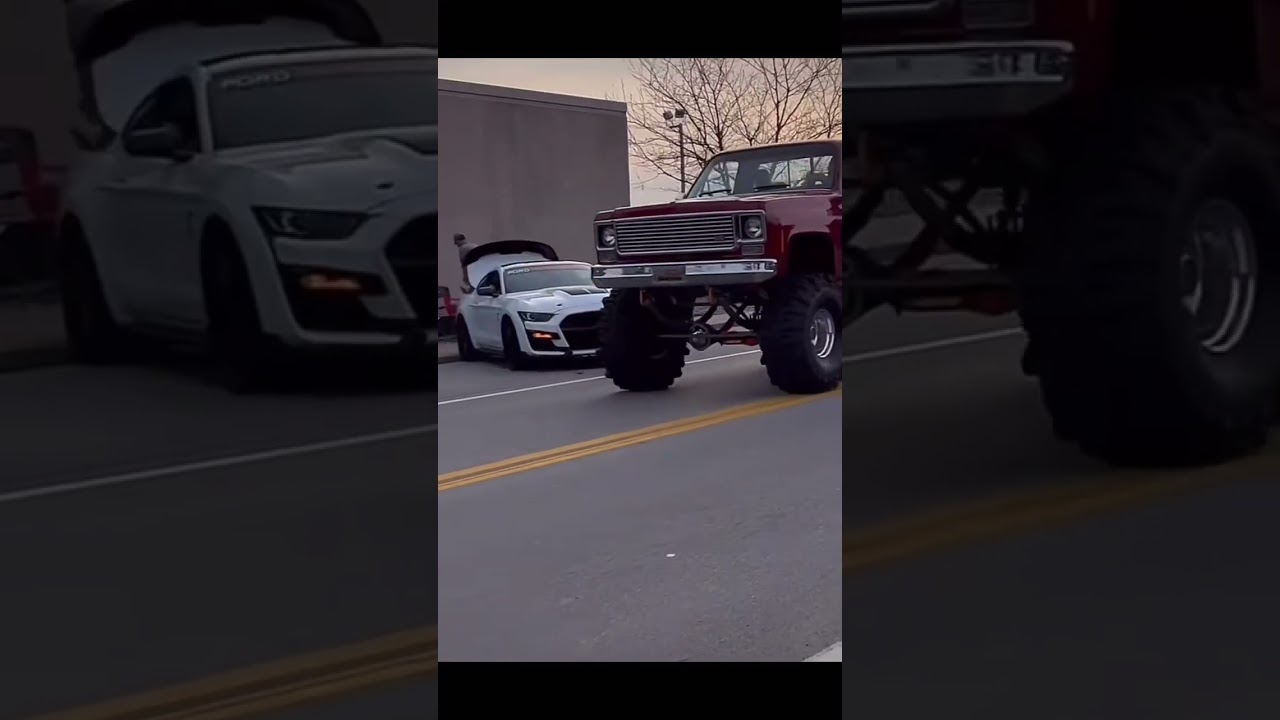 Beautiful red lifted square body Chevy truck!  @tmcdonald4x4 #squarebody #squarebodychevy #chevy