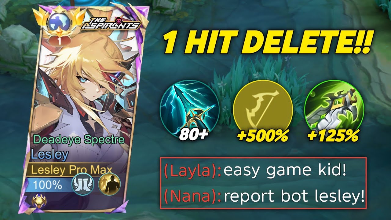 NEW META LESLEY 1 HIT BRUTAL DMG BUILD 2025! (Recommended Build) Build Top Global Lesley 2025 - MLBB