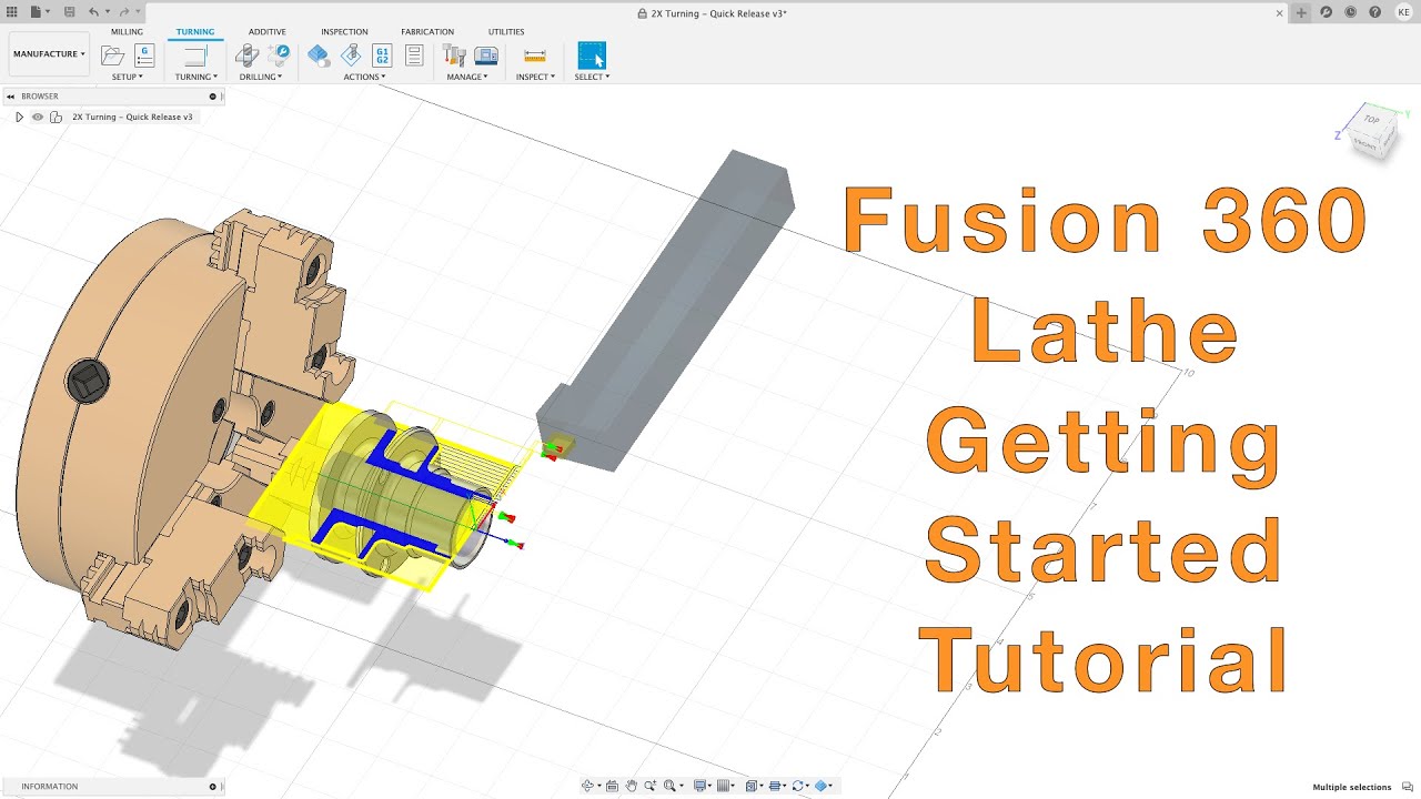 Учебное пособие по токарному станку Fusion 360