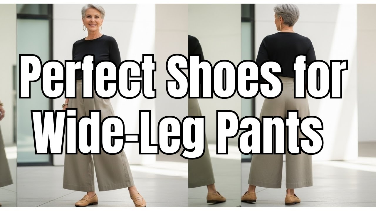 The ONLY Shoes to Wear With Wide-Leg Pants to Look Amazing -After 50+
