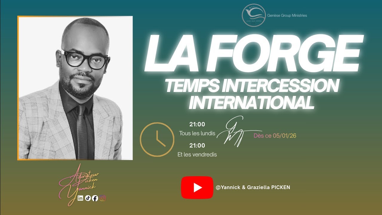 La Forge, Temps d’intercession international.(Suite&fin) Texte de base : 2 Cor.3:18 Ps.1:1-3