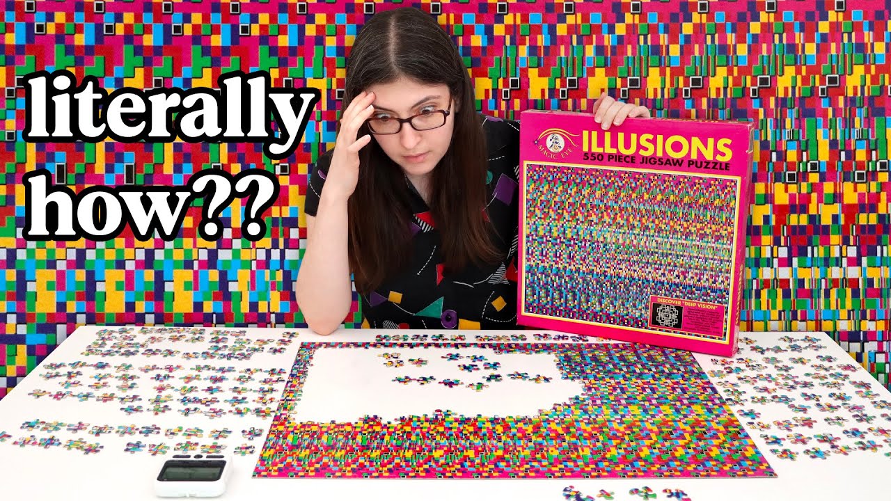 The craziest puzzle I’ve ever attempted - 90s Magic Eye Jigsaw Puzzle 😵‍💫