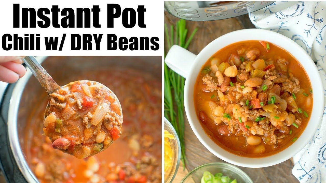 How to Make Instant Pot Chili w/ DRY beans & NO Soaking!