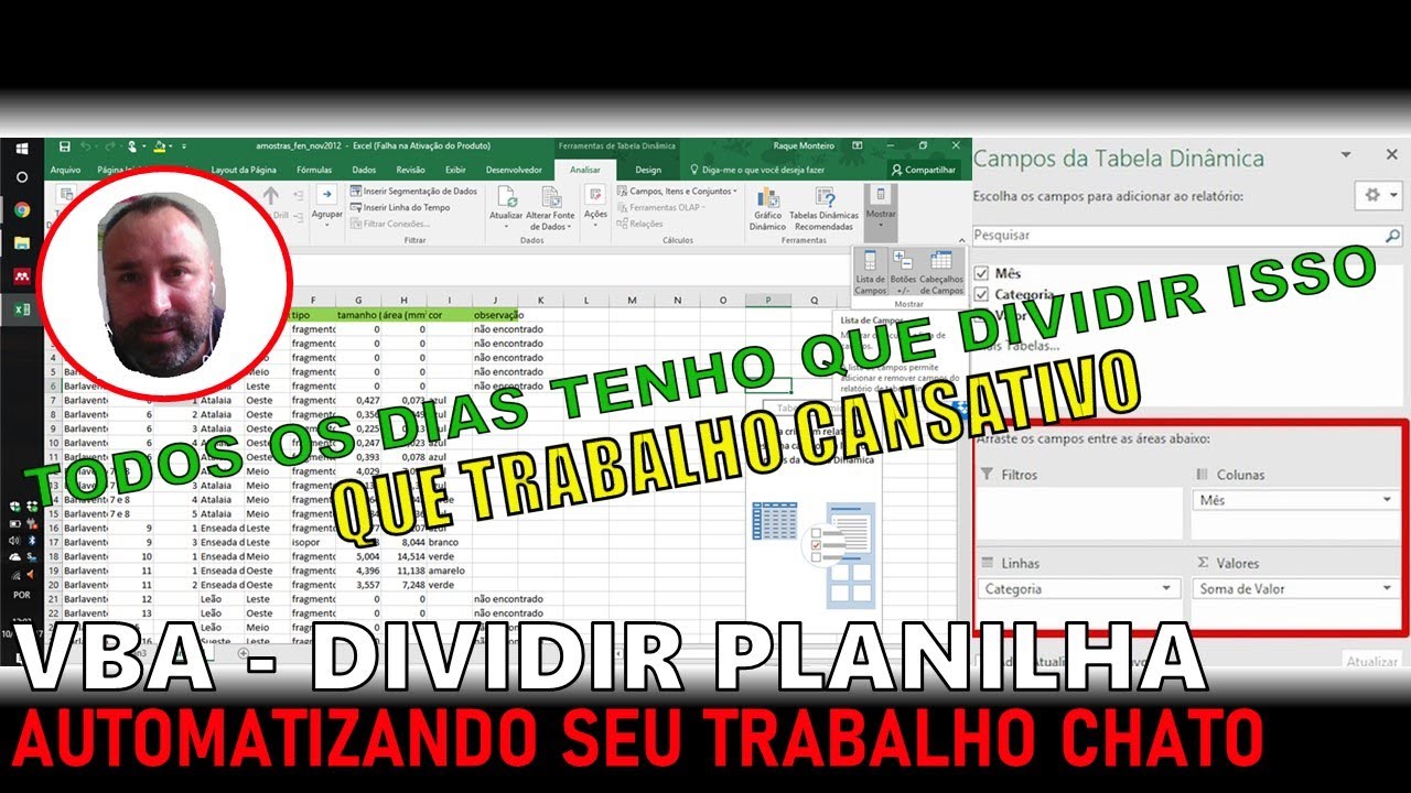 Dividir uma planilha em várias planilhas com VBA