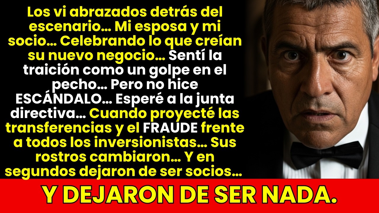 Vi a mi Esposa con mi Socio en la fiesta. No grité. Esperé a la Junta para revelar el FRAUDE