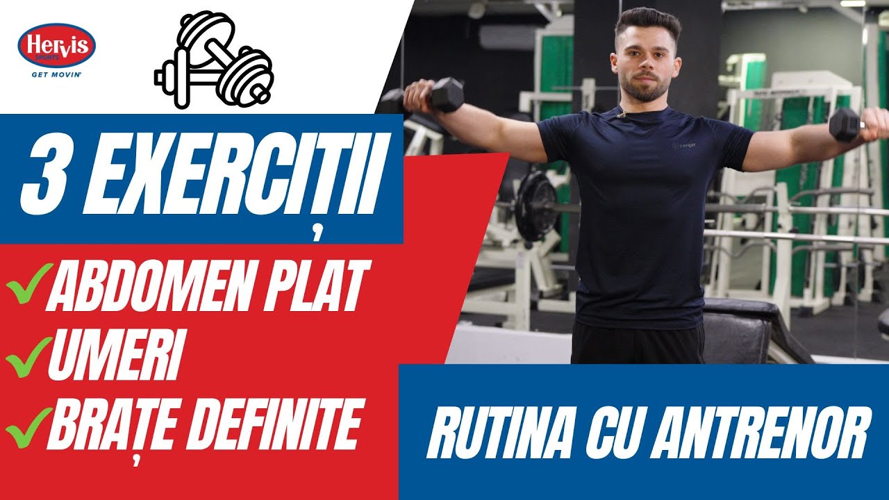 Exercitii pentru Abdomen Plat, Umeri si Brate | Rutina EFICIENTA