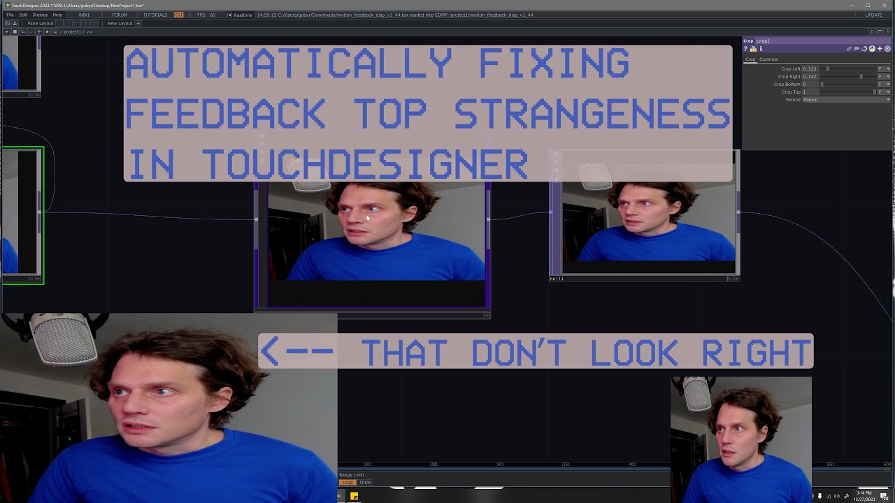 Automatic Feedback Fixer Utility (Beginner TouchDesigner Tutorial)