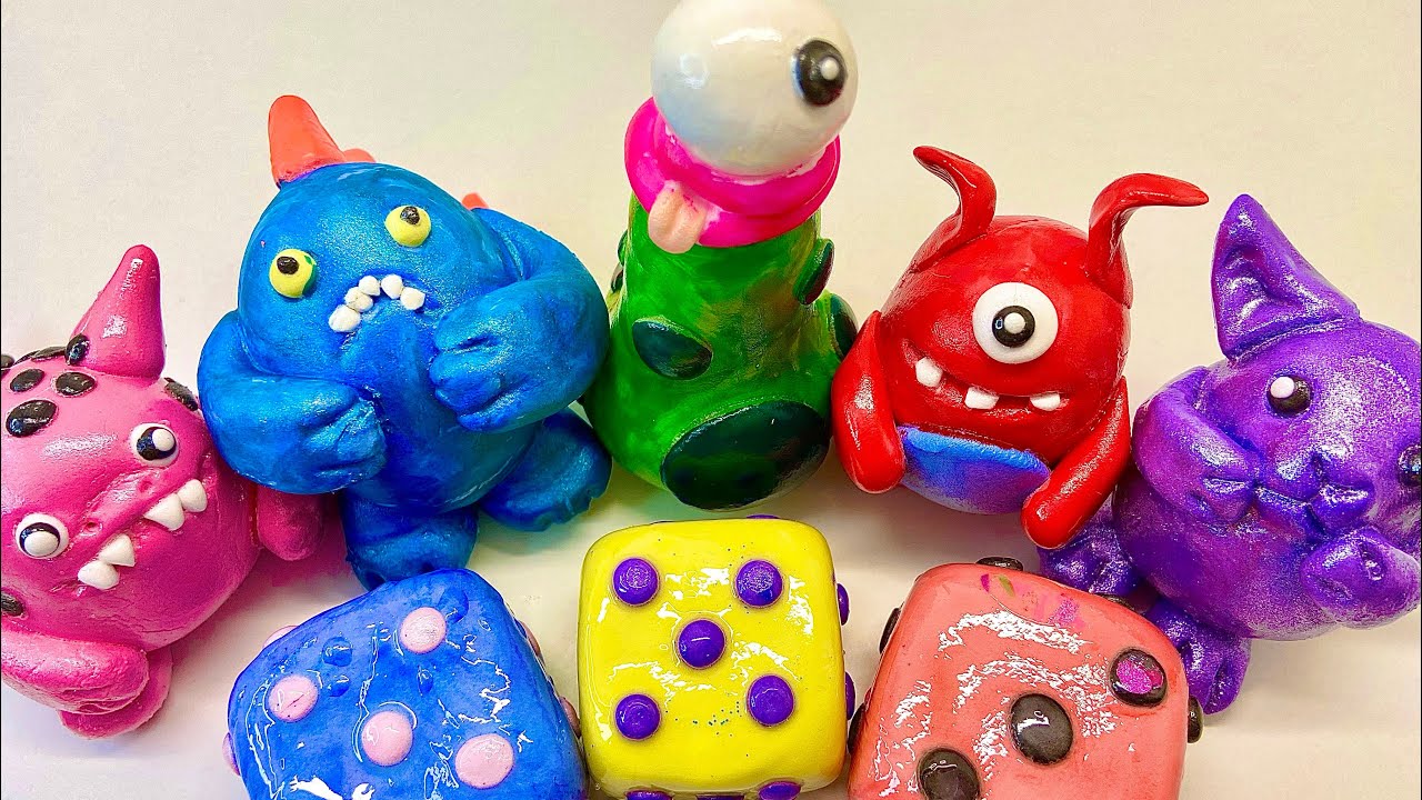 ASMR - Monsters Plaster Clay Cracking No talking!