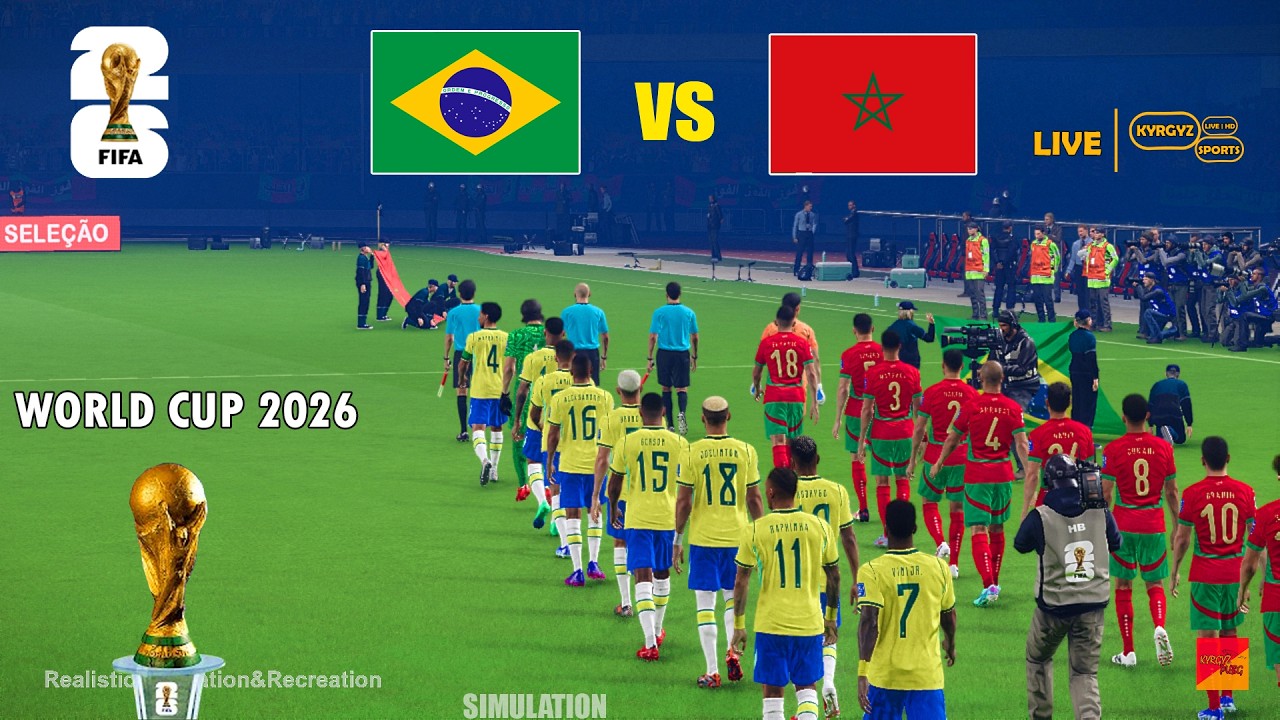 BRAZIL vs MOROCCO | FIFA World Cup 2026 Group C | Full Match Simulation & Prediction PES 2021