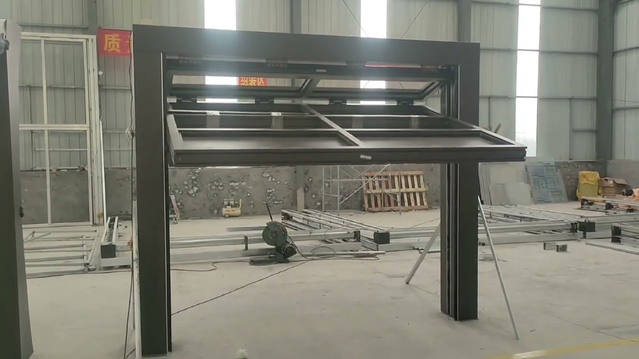 V Type Motorized Commercial outward 90 -180 Vertical Overhead Electric Awing Door